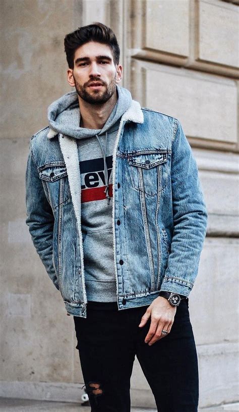 oversized denim jacket with hoodie|layering denim jackets for winter.